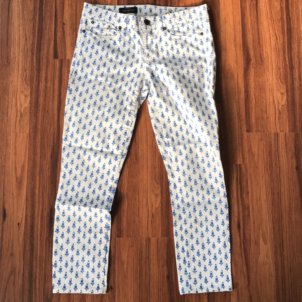 JCrew Toothpick Ankle White Jean